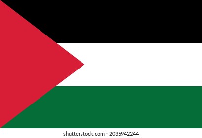 Ilustración vectorial de la bandera de palestina