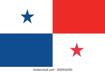 Vector illustration of the flag of Panama