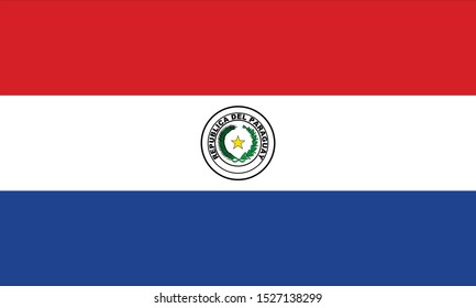 vector illustration of Flag of Paraguay