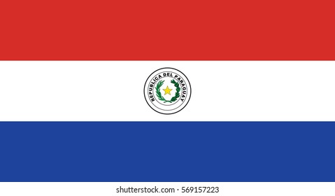 Vector Illustration , Flag of Paraguay