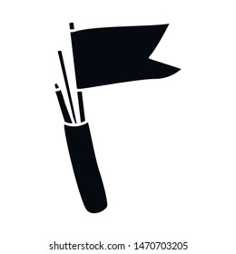 Vector illustration of flag and pennant logo. Collection of flag and naval stock vector illustration.