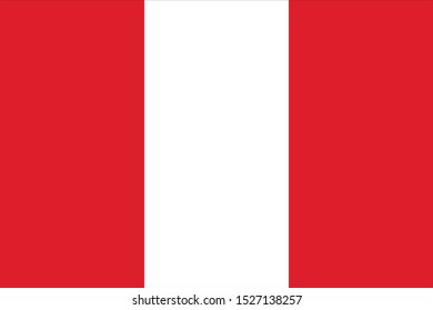vector illustration of Flag of Peru