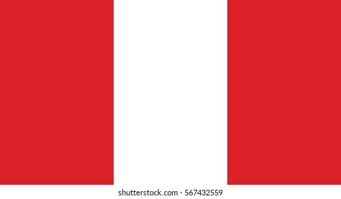 Vector Illustration , Flag of Peru
