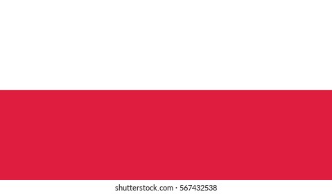 Vector Illustration , Flag of Poland