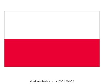 Vector illustration of flag of Poland