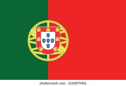 Vector illustration of the flag of portugal