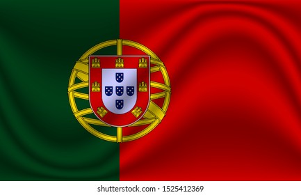 Vector illustration of the flag of Portugal, can be used as background, wallpaper, project, template and other.