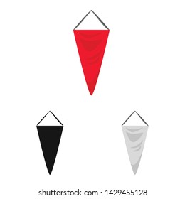 Vector illustration of flag and poster logo. Collection of flag and sale stock symbol for web.