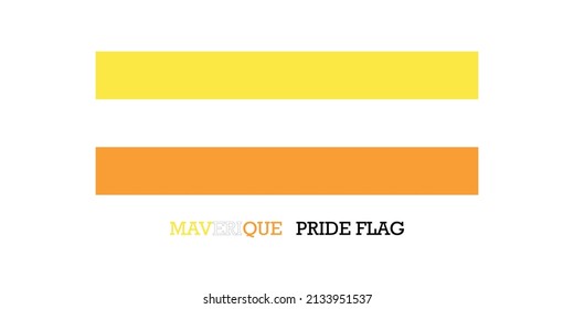 Vector Illustration of flag Pride Maverique. Non-binary gender belonging to LGBTA community