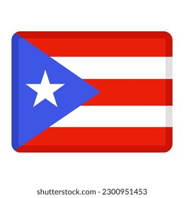 Vector illustration Flag of Puerto Rico