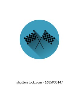 Vector illustration, flag race icon. two colour design template
