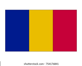 Vector illustration of flag of Romania