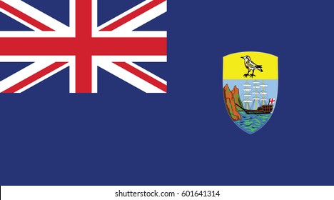 Vector Illustration , Flag of Saint Helena, Ascension and Tristan da Cunha