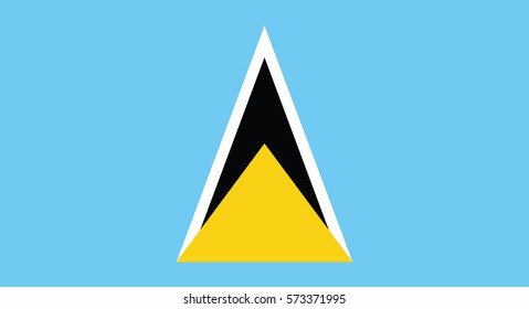 Vector Illustration , Flag of Saint Lucia
