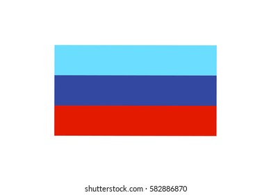 Vector illustration of the flag of self-proclaimed Luhansk People's Republic on white background.