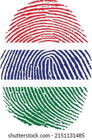 Vector illustration of the flag in the shape of a footprint