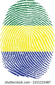 Vector illustration of the flag in the shape of a footprint