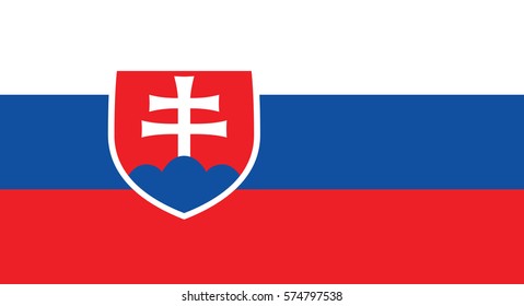 Vector Illustration , Flag of Slovakia