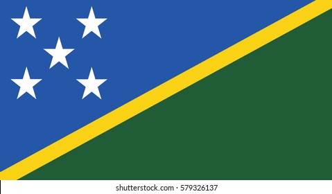 Vector Illustration , Flag of Solomon Islands