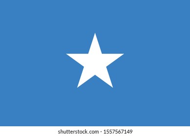 Vector illustration of Flag of Somalia on white background