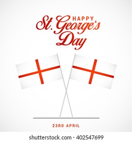 Vector illustration of a Flag for St George's Day.