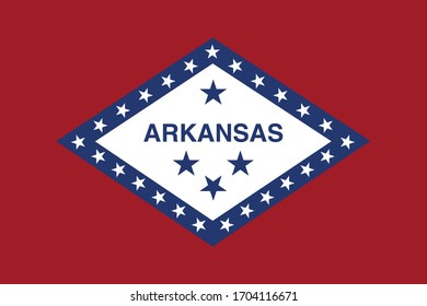 vector illustration of Flag of the state of Arkansas