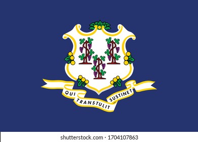 vector illustration of Flag of the state of Connecticut