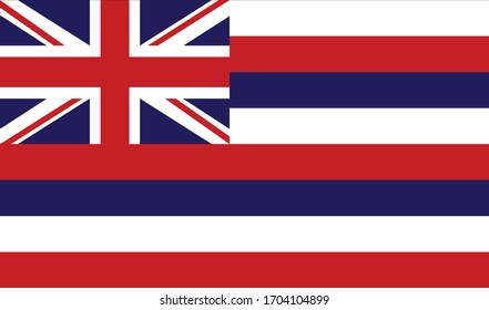 vector illustration of Flag of the state of Hawaii