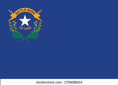 vector illustration of Flag of the state of Nevada