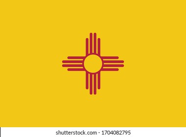 vector illustration of Flag of the state of New Mexico