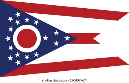 vector illustration of Flag of the state of Ohio