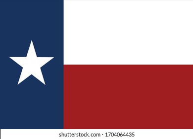 vector illustration of Flag of the state of Texas