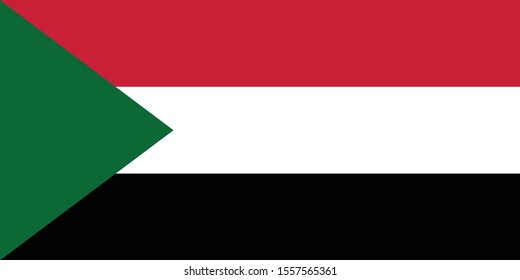 Vector illustration of Flag of Sudan on white background