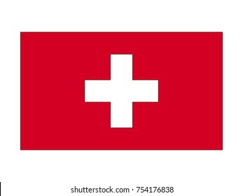Vector illustration of flag of Switzerland