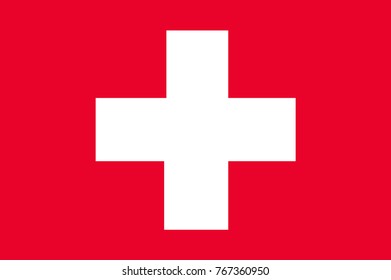 Vector Illustration Flag of Switzerland for continue.