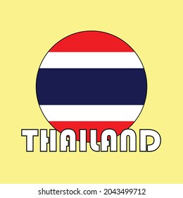 vector illustration flag symbol Thai