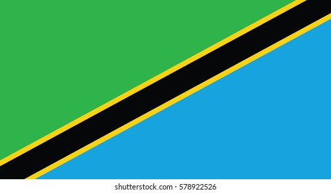 Vector Illustration , Flag of Tanzania