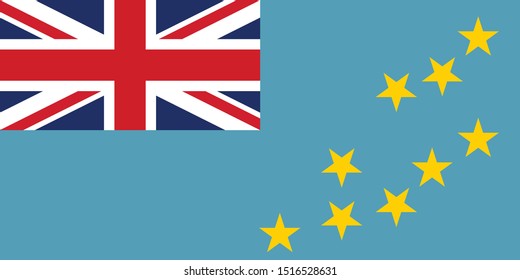 vector illustration of Flag of Tuvalu