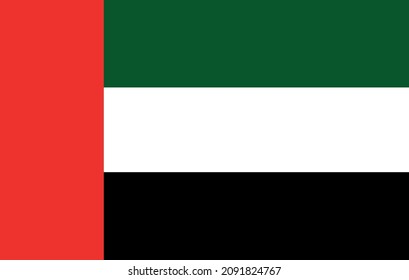 Vektorgrafik der Flagge der Vereinigten Arabischen Emirate
