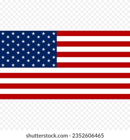 Vector illustration of the flag of the United States of America.