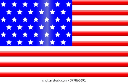 Vector illustration. The flag of the United States of America