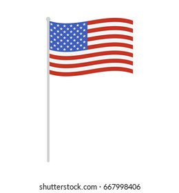 Vector illustration. Flag of USA - Shutterstock ID 667998406