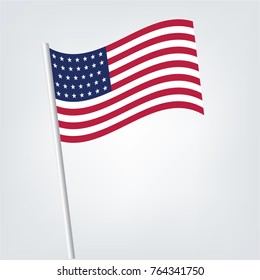 Vector illustration. Flag of USA