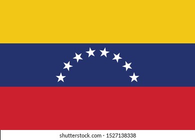 vector illustration of Flag of Venezuela