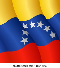 Vector illustration of the flag of Venezuela