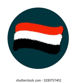 Vector illustration of flag for website or tourist brochure. Flag of Egypt. EPS 10.