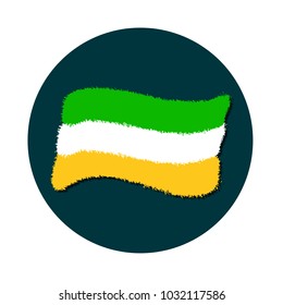 Vector illustration of flag for website or tourist brochure. Flag of  India. EPS 10.