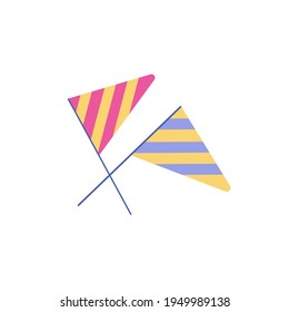 Vector illustration with flags. Festive christmas holiday design