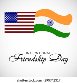 Vector illustration of a Flags for Happy Friendship Day.