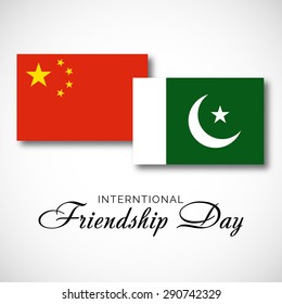 Vector illustration of a Flags for Happy Friendship Day.